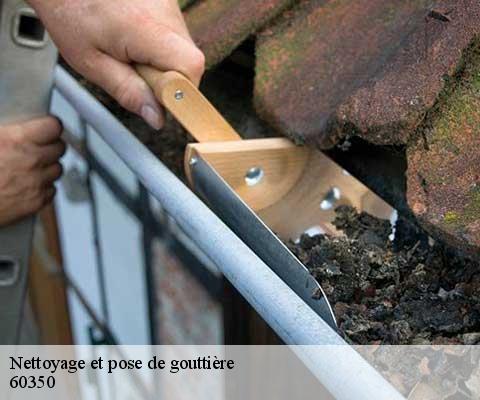 Nettoyage et pose de gouttière  60350